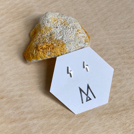 Lightening Bolt Stud | Silver