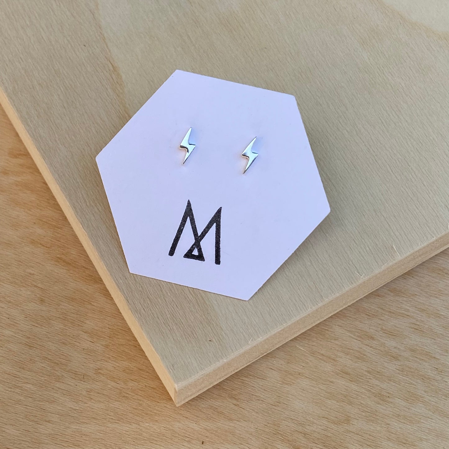 Lightening Bolt Stud | Silver