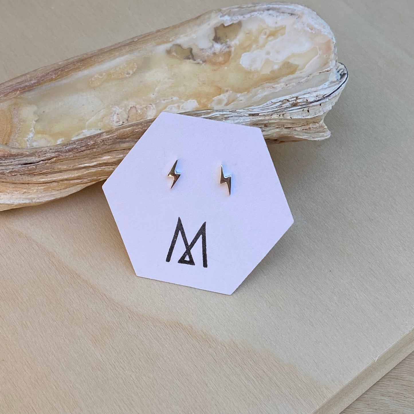 Lightening Bolt Stud | Silver