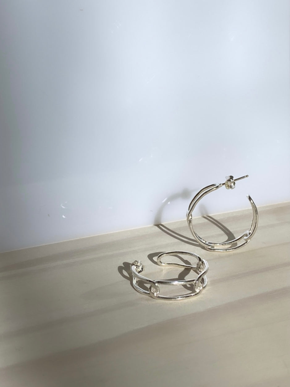 Never Break the Chain Hoop | Silver